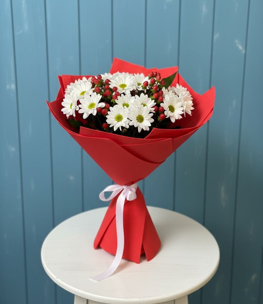 Букет цветов из: Хризантемы в Рождественской Ставропольский край