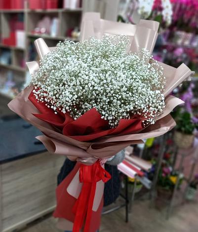 Букет цветов из: Гипсофила в Рождественской Ставропольский край