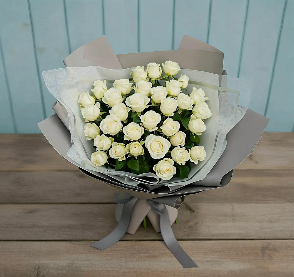Букет Белоснежная нежность в Рождественской Ставропольский край