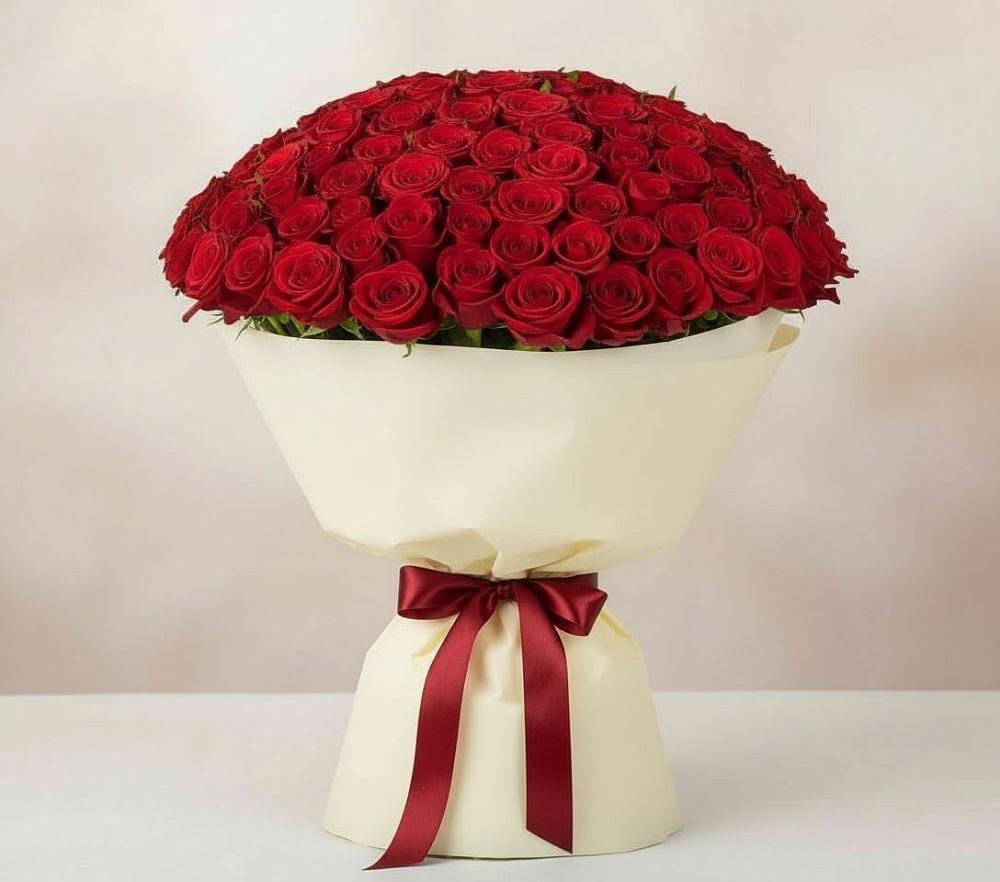 Букет 101 Красная роза Милано в Рождественской Ставропольский край
