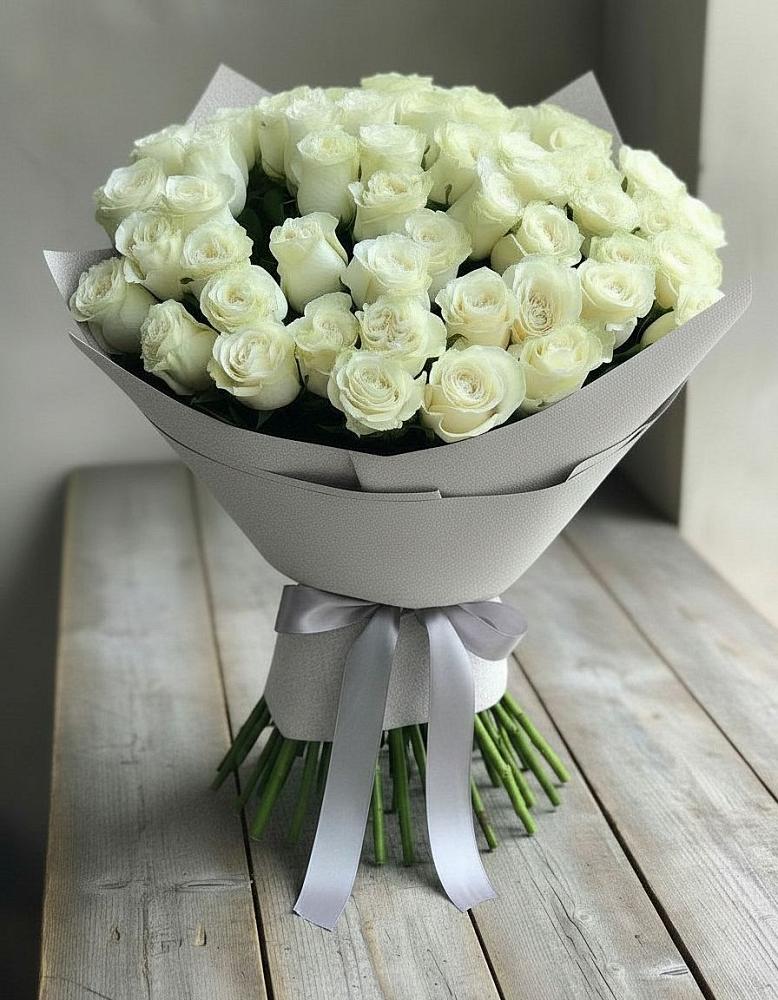 Букет 35 Белых роз в Рождественской Ставропольский край