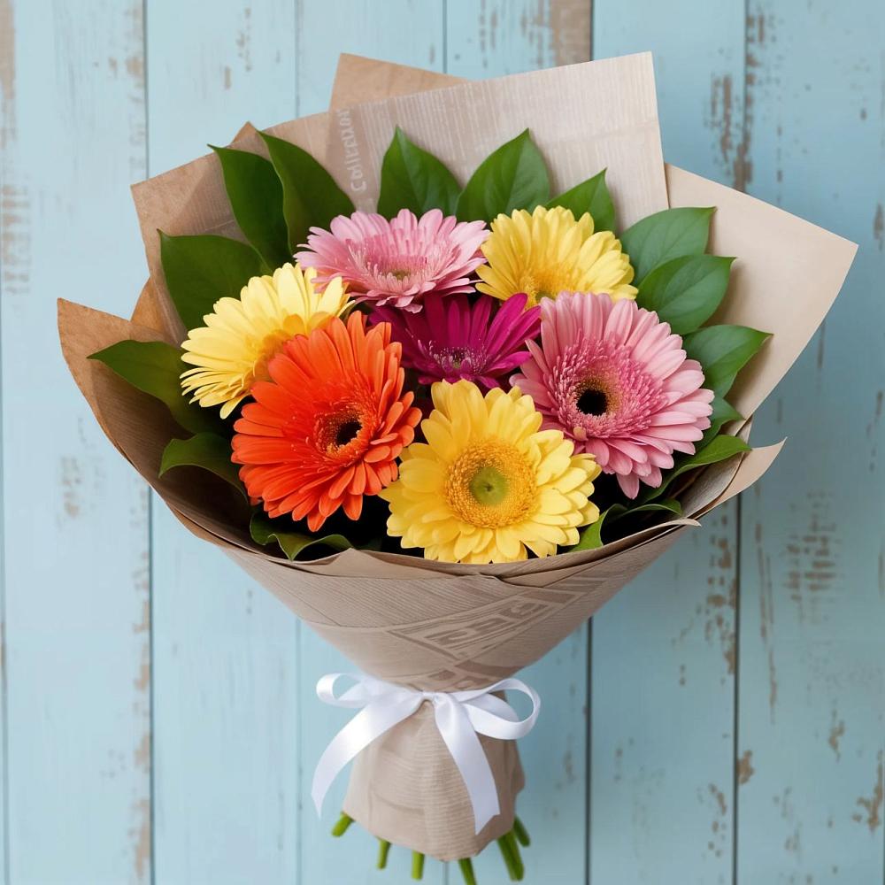 Букет цветов из: Герберы в Рождественской Ставропольский край