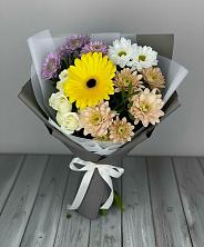 Букет цветов из:  Розы, Герберы и Хризантемы в Рождественской Ставропольский край