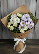 Букет цветов из:  Хризантемы и Розы в Рождественской Ставропольский край