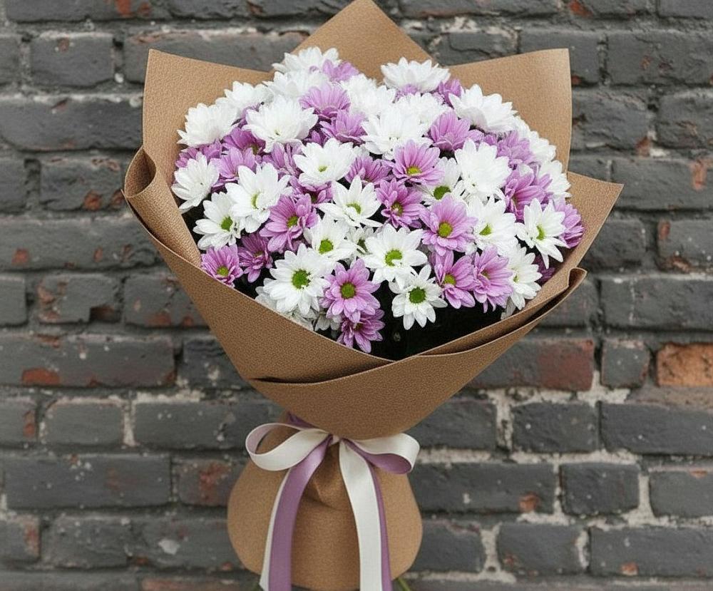 Букет цветов из: Хризантемы в Рождественской Ставропольский край