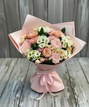 Букет цветов из:  Гвоздики, Розы и Хризантемы в Рождественской Ставропольский край