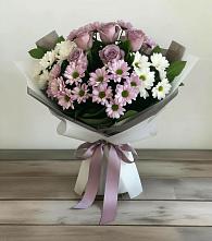 Букет цветов из:  Хризантемы и Розы в Рождественской Ставропольский край
