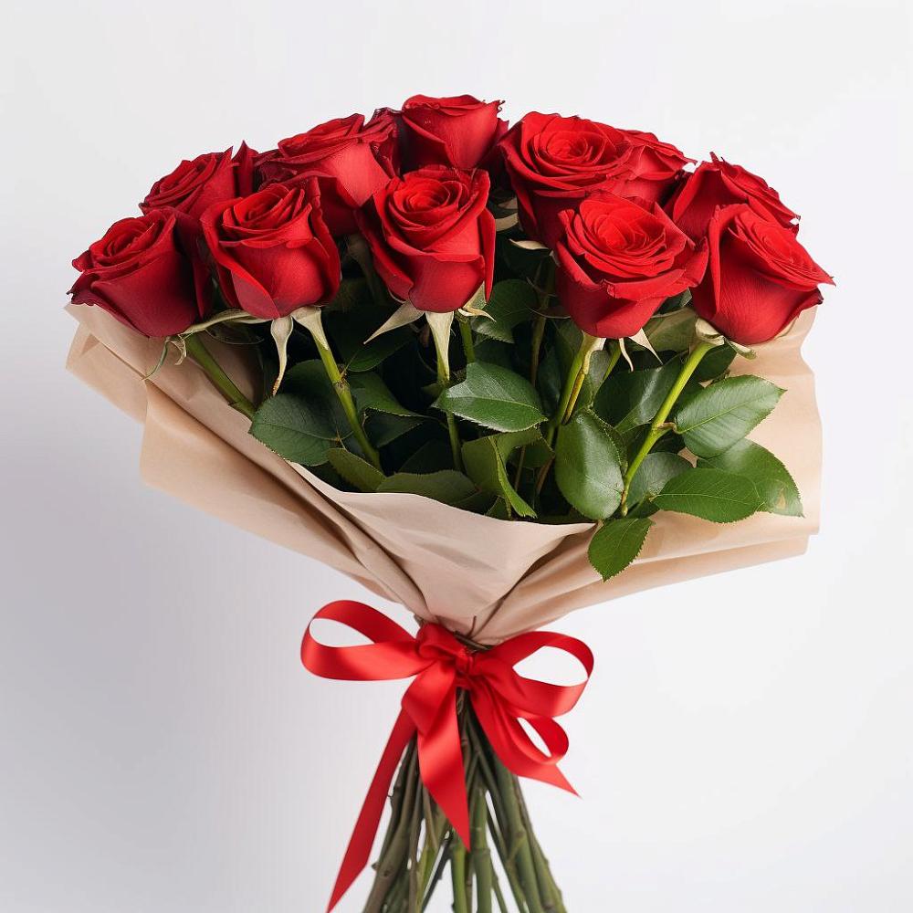 Букет 11 Красных роз Эдлесс Лав в Рождественской Ставропольский край