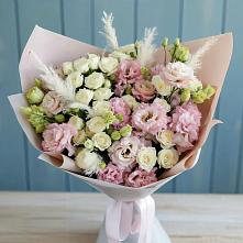 Букет цветов из:  Альстромерии и Розы в Рождественской Ставропольский край